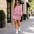 thumbnail image 4 of Stralyhd Two Piece Set Womens Travel Vacation Long Sleeve Outfits Fall Striped Sweatsuit Daily Fashion Workout Lounge Sets XL, 4 of 6