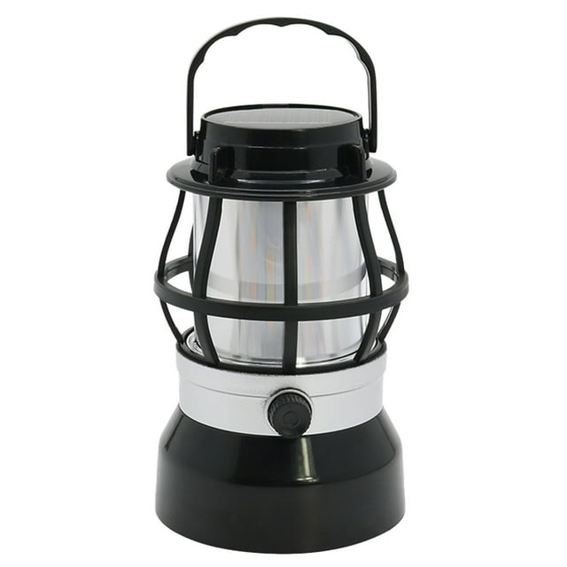 Ohufall Camping Gear Battery Powered Flame Effect Camping Light Retro Portable Horse Lamp For Outdoor Tent Atmosphere