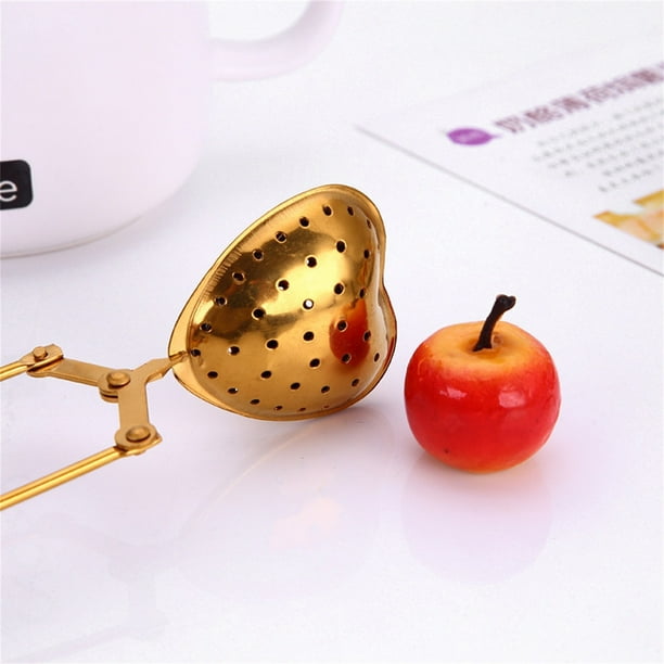 Forma Informada de Corazón, Acero Inoxidable Maleable Moldeado, Práctico Colado de Té, Mantiene Las Hojas de Té Seguras, Fácil de Usar, Disfunción Eréctil, Tamaño 4,3 X 15,3 Cm, Ideal para Amantes De