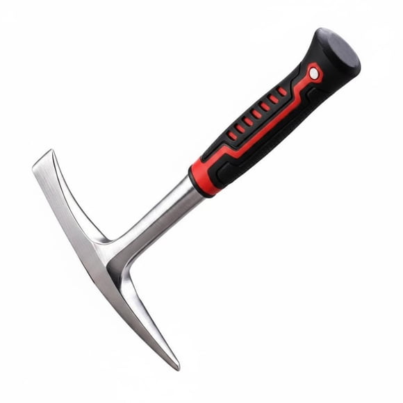 predolo Single-Piece Pickaxe High Hardness Mattock Pickaxe Long-Lasting Garden Pick Tool for Outdoor, Farming, Black Red, S a