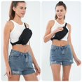 thumbnail image 6 of Tinyat Fanny Pack for Women Waterproof Crossbody Belt Bag 3 - Zipped Pockets for Traveling Polyester, 6 of 9