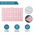 thumbnail image 6 of Pink Plaid Placemats Set of 4, Modern Art Checkered Farmhouse Placemats for Dining Table, Place Mats for Kitchen Tabletop, Waterproof Wipeable Dining Table Mats Set, 6 of 9
