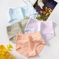 thumbnail image 4 of opolski Women Underpants High Waist Butt-lifted High Elasticity Solid Color Soft Breathable Anti-septic Moisture-wicking Lady Panties Briefs, 4 of 8