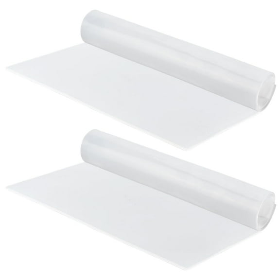 2Pcs White Silicone Rubber Square Sheet 11.8x11.8x0.1 Inch High Temperature Resistant Rubber Mat Heavy Duty Heat Resistant Rubber Gasket Material for DIY Gaskets Material Sealing Supports
