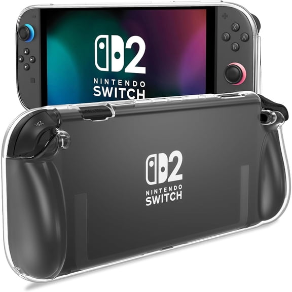 Procase Soft TPU Protective Cover with Ergonomic Grip Anti-Scratch Case Compatible with Nintendo Switch 2 2025 -Clear