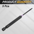 thumbnail image 3 of Uxcell 5pcs T8 Torx Impact Screwdriver Bit 1/4" Hex Shank 4" Long Magnetic No Hole, 3 of 7