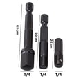 thumbnail image 3 of 1/4Inch Socket Adapter For Impact Driver Hex Shank To Square Socket Extension, 3 of 9