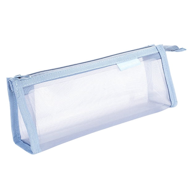Bolsa de Papelería Grande de Nylon de Gran Capacidad, Bolsa de Lápiz de Examen de Estudiante, Bolsa de Almacenamiento, Bolsa de Maquillaje Transparente 3D, Bolsa de Maquillaje Grande, Bolsa de Maquill