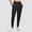 Black, variant on ZZwxWA Women's Pants High Waisted Lightweight Athletic Leggings Tapered Solid Color Yoga Pants for Sport Outfits with Pocket