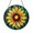 Acrylic 3.5 Inch, variant on Blooming Sunburst Flower Suncatcher Window Hanging, Vibrant Stained Glass Style Floral Art, Gift Idea