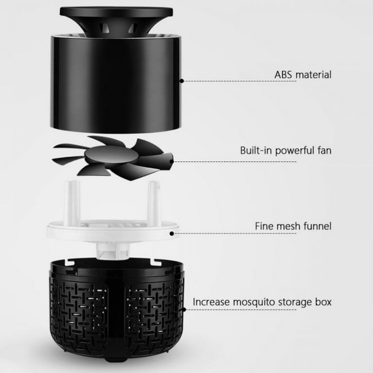 Indoor Fruit Fly Trap, Mosquito Killer, and Gnat & Bug Catcher with UV  Light Fan and Sticky Traps for Bugs,black,blackG25607