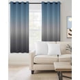 thumbnail image 3 of Blackout Curtains for Bedroom, Grey Ombre Room Darkening Window Drapes for Living Room, Navy Blue Gray Gradient Modern Abstract Art Thermal Insulated Grommet Curtains, 52x84 inch, 2 Panels, 3 of 9
