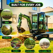 TYPHON TERROR XXV 2.7 Ton Mini Excavator with AC/Heater Cabin | 25.1 HP Kubota D1105 | Retractable Tracks