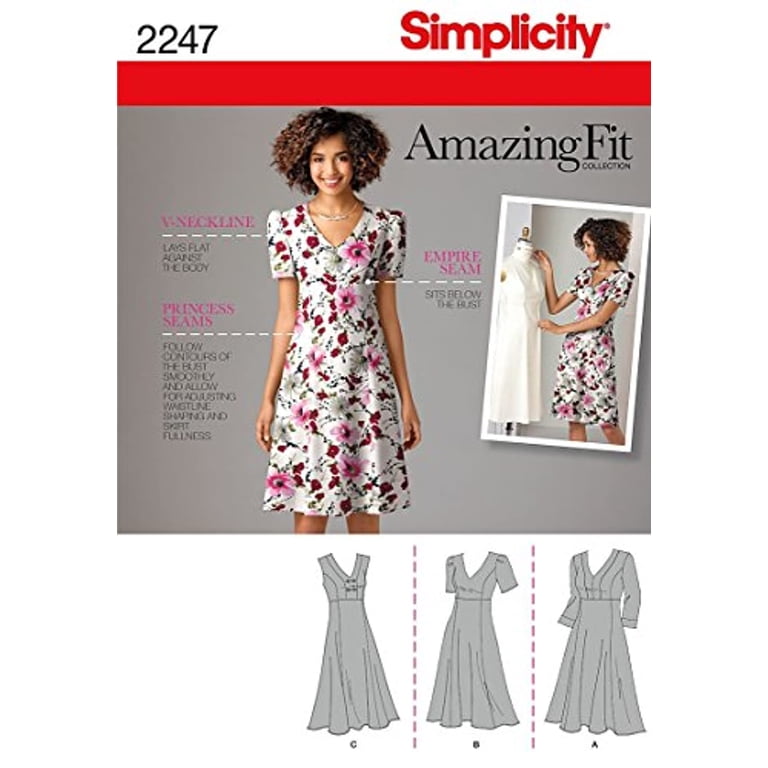 Simpli City Plus Size 20W-28W Dress Pattern, Sewing Pattern for Misses and  Crafts, Paper Material - Walmart.com