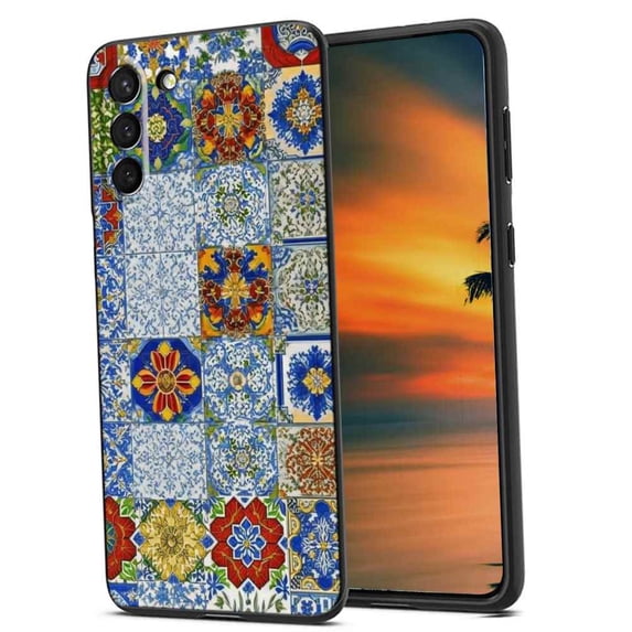 Azulejo-5 Phone Case, Degined for Samsung Galaxy S22+ Plus Case Men Women, Flexible Silicone Shockproof Case for Samsung Galaxy S22+ Plus