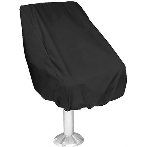 2 Pack Boat Seat Covers, Outdoor Waterproof Pontoon Captain Bench Chair Seat Cover, Chair Covers(black)