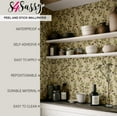 thumbnail image 4 of S4sassy Removable Nature-inspired Waterproof Wall Wrap, Wallcover, Rose Print Contact Paper for Walls, Cabinets, and Dresser, Self Adhesive Vinyl Wallpaper Roll, DIY Home Decor - Green (25"x60" inch), 4 of 9