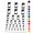 Black, variant on Mobile Tablet Phone Heart Text Message Water Resistant Temporary Tattoo Set Fake Body Art Collection - Orange