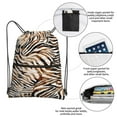 thumbnail image 3 of Naloa Watercolor Zebra Drawstring Backpack String Bag Cinch Water Resistant for Gym Shopping Sport Yoga, 3 of 6