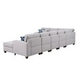 thumbnail image 4 of Devion Furniture 8-Piece Upholstered Fabric Sectional with Chaise in Light Gray, 4 of 9