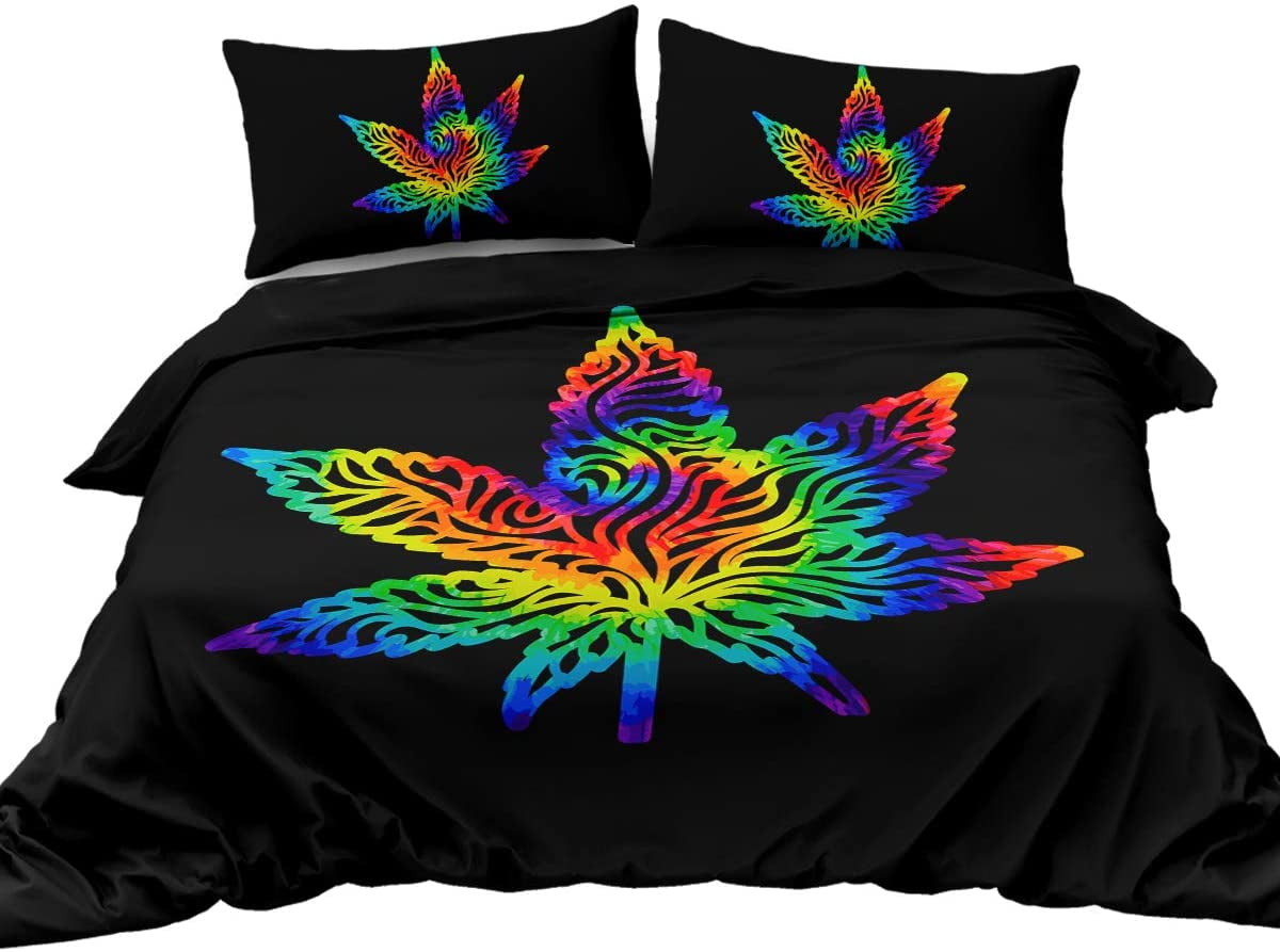 Marijuana Bedding Set Personalized Cannabis Weed Pot Bedding Set Customize Bedding Set Duvet Covers Weed Bedding Set