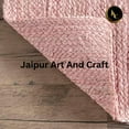 thumbnail image 4 of Jaipur Art And Craft Pink Jute Area Rug Rectangle Braided Reversible Outdoor Carpet (2x3 Sq ft), 4 of 6