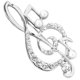thumbnail image 2 of Pearl Music Note Lapel Pin Coat Brooch Decorative Brooch Women Lapel Pin Sweater Brooch, 2 of 2