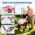 thumbnail image 5 of Foldable Rollator Walkers with Seat for Seniors, 8'' Big Wheels, 300 lb. Weight Capacity, Adjustable Handles and Seat Height, Lightweight Rolling Walker, 5 of 7