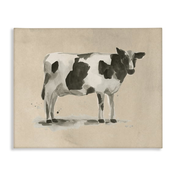 Stupell Industries Rustic Lodge Traditional Cow on Beige Canvas Art, 20 x 16, by June Erica Vess
