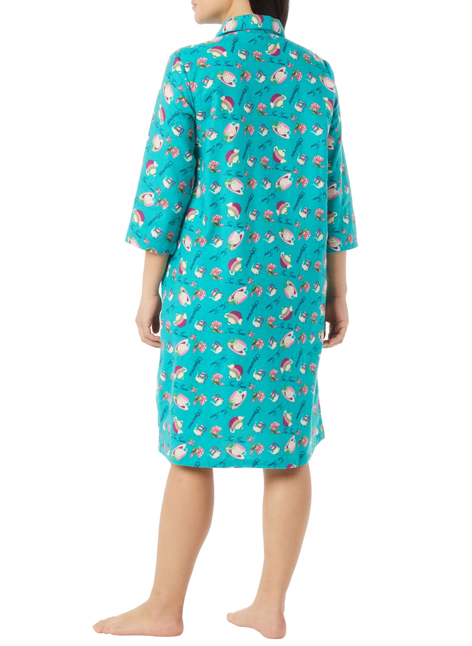 cotton housecoat with snaps