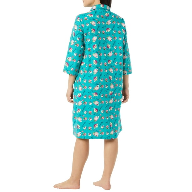 cotton housecoat with snaps