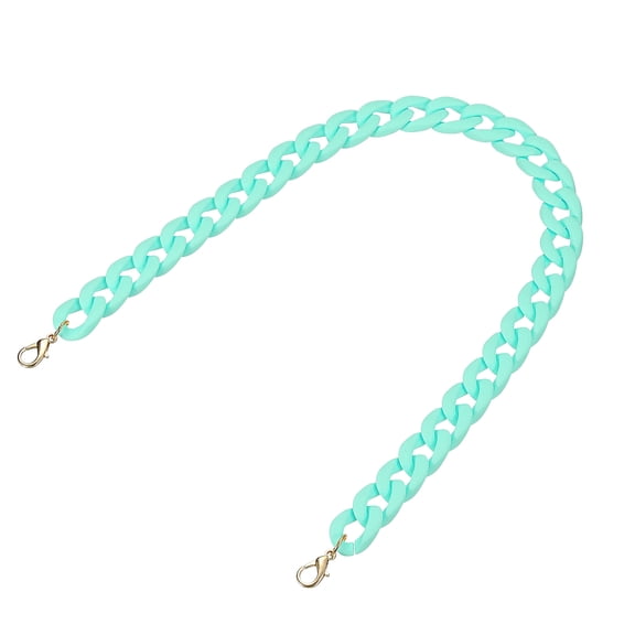 Uxcell Acrylic Purse Strap, 23.6 Inch Matte Bag Chain Shoulder Purse Clutches Strap Replacement Bag Chain with Buckle for Handbag, Shoulder Bag Crossbody, Pale Blue