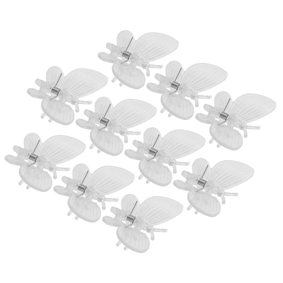 Worgeous 10pcs Clear Plant Clips Plant Grow Support Clips Orchid Clips Plastic Plants Clips Multi-function Clips