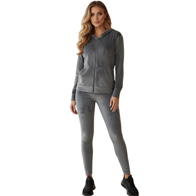 Conjunto Pants Mujer Sudadera Y Pant Aterciopelado Set Dama