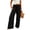 Black, variant on Qiopertar Linen Wide Leg Pants for Women Loose Casual Trousers with Ruffled Waistband Elastic Waist Comfortable Solid Color Pants Spring Summer Fall Beach Travel Vacation Boho Bohemian, Light Blue L