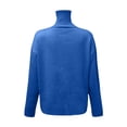 thumbnail image 4 of Sweaters for Women, High Neck Sweaters for Women, Solid Color Ribbed Knit, Lightweight Pullover for Comfort, 4 of 5