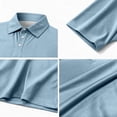thumbnail image 6 of Men's Big and Tall Polo Shirts Performance Short Sleeve Polo Shirt Sizes XLT-8XLT Light Blue 6XL, 6 of 6