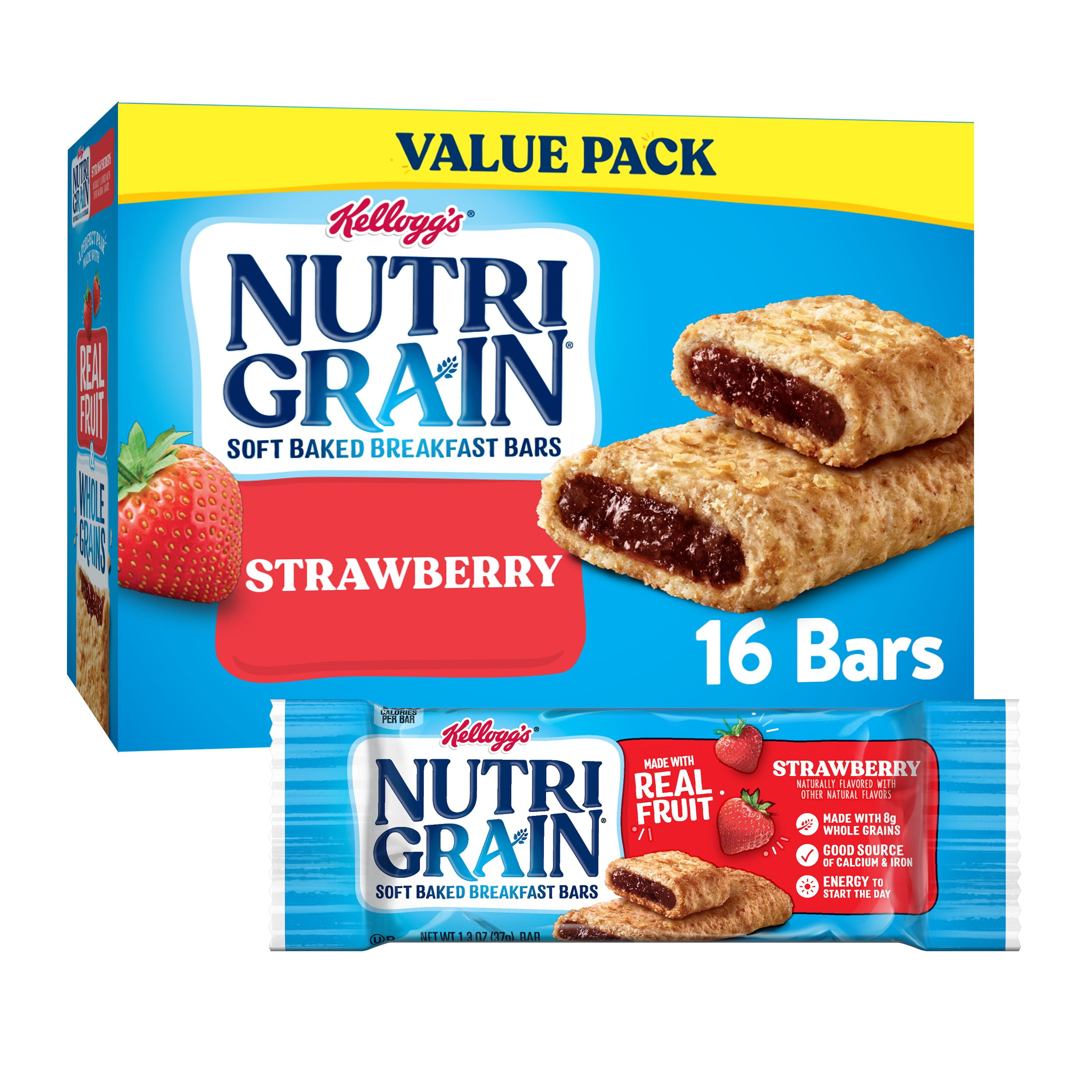 Kellogg's NutriGrain Soft Baked Breakfast Bar, Strawberry, Value Pack