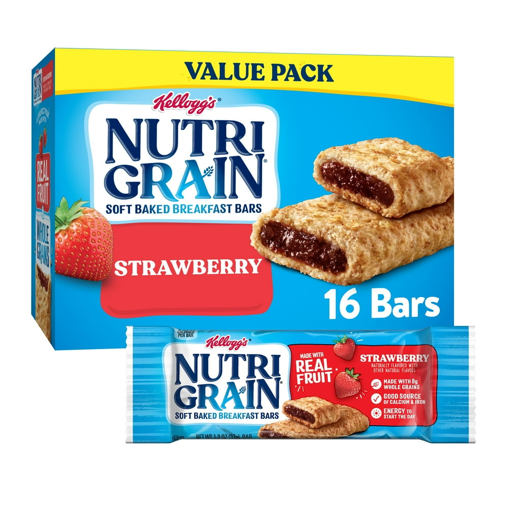 Kellogg's NutriGrain Soft Baked Breakfast Bar, Strawberry, Value Pack
