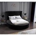 thumbnail image 3 of Meridian Furniture Luxus Black Velvet King Bed, 3 of 4