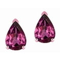 thumbnail image 3 of Star K � 8x6mm Pear Shape Genuine Rhodolite Classic Solitaire Drop Earring Studs, 3 of 9