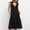 Black, variant on Patlollav Womens Sun Dress Solid Color Dress Summer Strap Dress A Line Midi Dress
