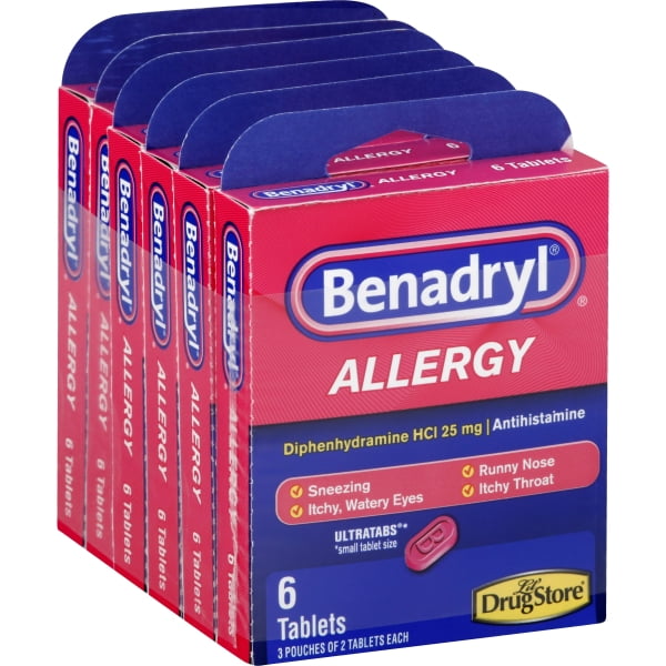 Benadryl Allergy Allergy Sinus Relief 6 ct
