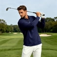 thumbnail image 6 of Sewkxo Men's Polo Shirt Long Sleeve Golf Shirts Lightweight Breathable Cool Shirts,Navy 2XL, 6 of 7