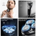 thumbnail image 4 of Electric Shaver for Men 8W 3D Independent Heads RechargeableFast USB-C Charging 60min Runtime Lightweight Rotary Electric Razor, 4 of 7