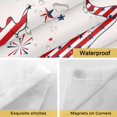 thumbnail image 5 of No Hook Shower Curtain with Snap in Liner, Happy Independence Day Funny Gnome Waterproof Fabric Bathroom Curtain Mesh Top Window, Stars and Stripes Shower Curtains 48x72in, 5 of 9