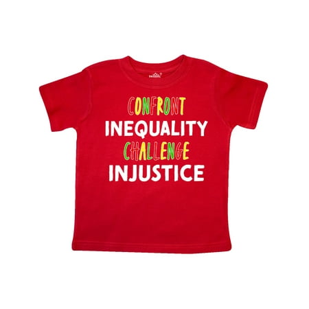 

Inktastic Confront Inequality Challenge Injustice Green Yellow Red Gift Toddler Boy or Toddler Girl T-Shirt