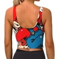 thumbnail image 3 of Lsque Mario Printed Women'S Sports Bra, Compression, Moisture Wicking, High-Impact Sports Bra For Women,Supportive sports bra-XX-Large, 3 of 9