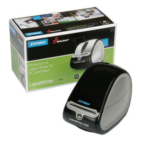 AbilityOne 7490016576126, Dymo/SKILCRAFT LabelWriter 450 Desktop Label Printer, 51 Labels/min Print Speed, 6.5 x 10.6 x 5.6