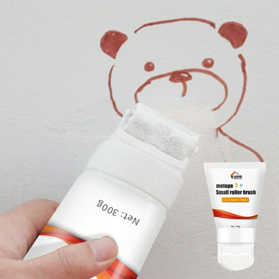 ufehgfjh Portable Wall Repair Paint,Wall Spackle with Roll Brush,Wall Surface Hole Filling Quick and Easy Solution Household Essentials Household Essentials